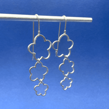  Flower Chain earrings - three sizes - Metal Objects