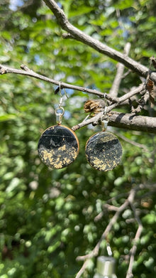  Banana Paper Earrings - Obsidian Pause Wearable Paper Art