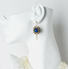  Lapis and Pyrite Mineral Earring - Pauletta Brooks Wearable Art