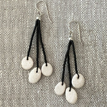  Black & White River Stone Earrings - Betsy Bauer Studio - Wrappedrockz