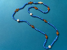  Amber, Onyx, & Pearl Necklace - Deodata Design