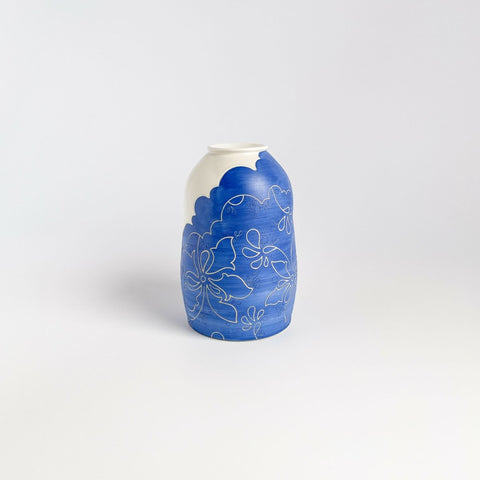 Blue Paisley Bud Vase