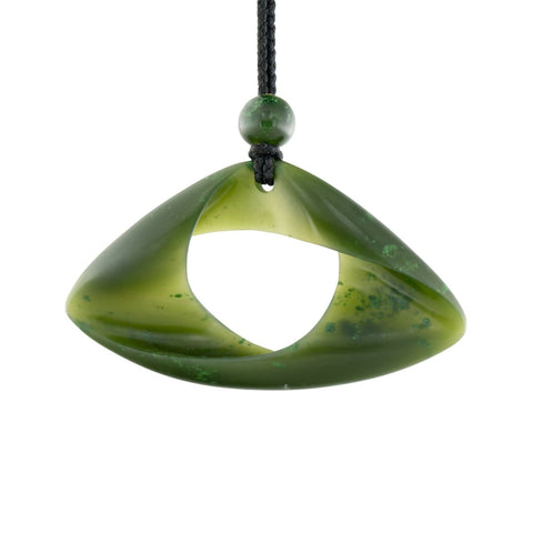 Hand Carved Cassiar BC Jade Möbius Pendant