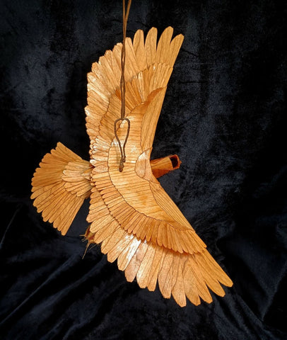 Handcrafted 3D Wood Veneer Cardinal