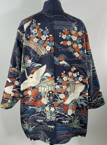 Boats Flowers Pines and Cranes Jacket