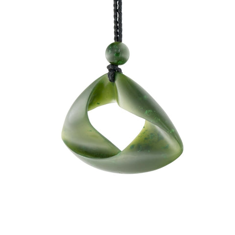 Hand Carved Cassiar BC Jade Möbius Pendant