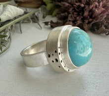  Turquoise and Sterling Silver Statement Ring - Reagan Hayhurst Designs