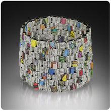  Recycled Newspaper Comic Strip and Stock Listing Bracelet - Holly Anne Mitchell Newspaper Jewelry