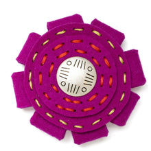  Felt Rosette Brooch | Magenta - Linda May Studio