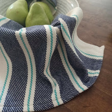  Navy Stipe Handwoven Dish Towel - East Parlor