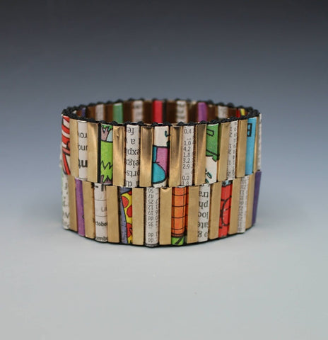 Recycled Newspaper Bracelet