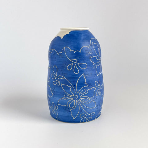 Blue Paisley Bud Vase