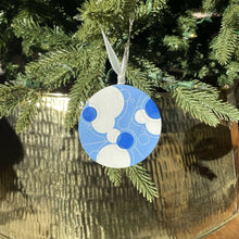  Large Blue Bubble Ornament - SM Ceramics