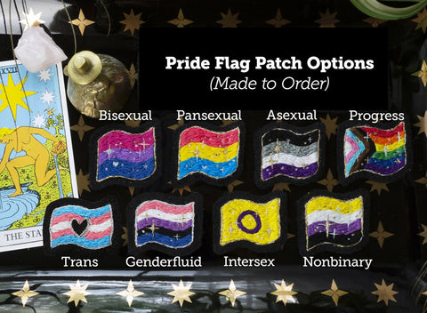 Hand Embroidered Pride Broaches and Patches