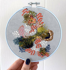  Between Worlds Embroidery Hoop Art - Heather Kerley Art