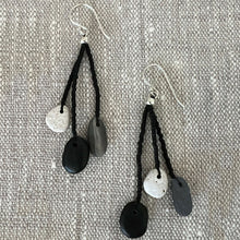  Black, Gray and White River Stone Earrings - Betsy Bauer Studio - Wrappedrockz