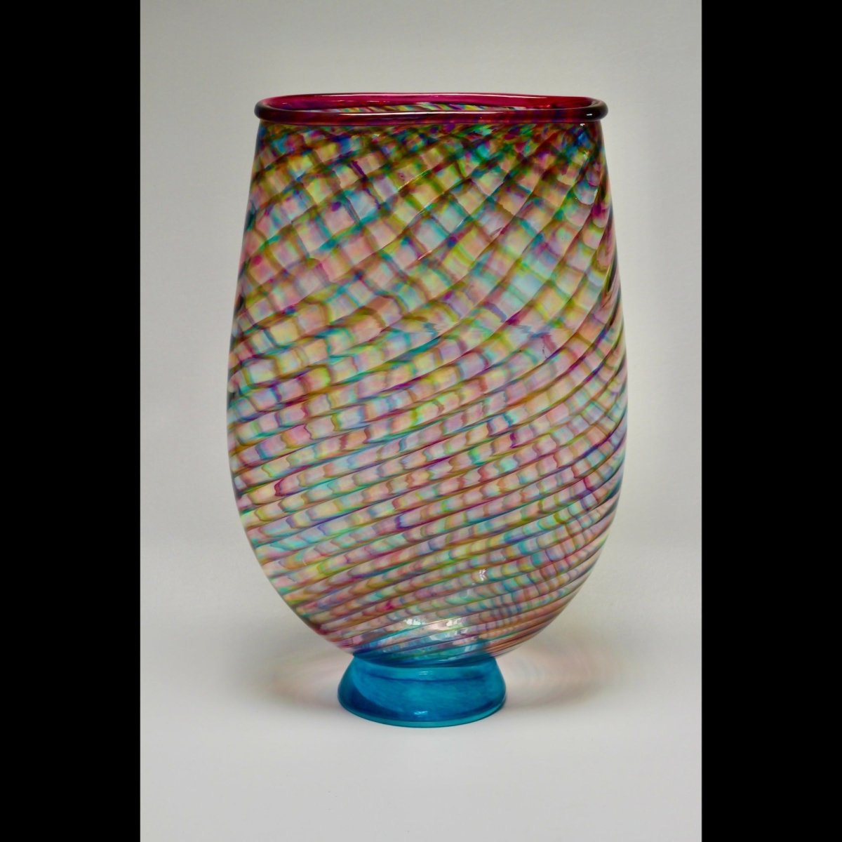 Blown Glass Vase, Rainbow Series