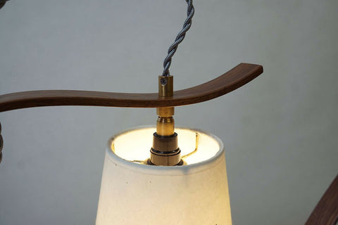 Bent Table Lamp, Walnut with Walnut Base