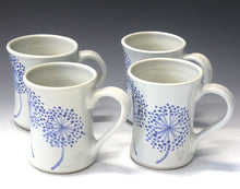  Mug with Hand Painted Dandelion Motif - Peggy Quinn Clay Studio