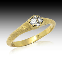  Dew Pond Diamond Signet Ring in 18k gold - Rona Fisher Jewelry Design