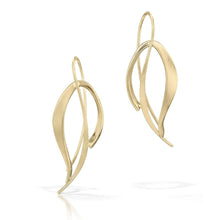  14K blowing leaves earrings - Susan Panciera Jewelry Studio