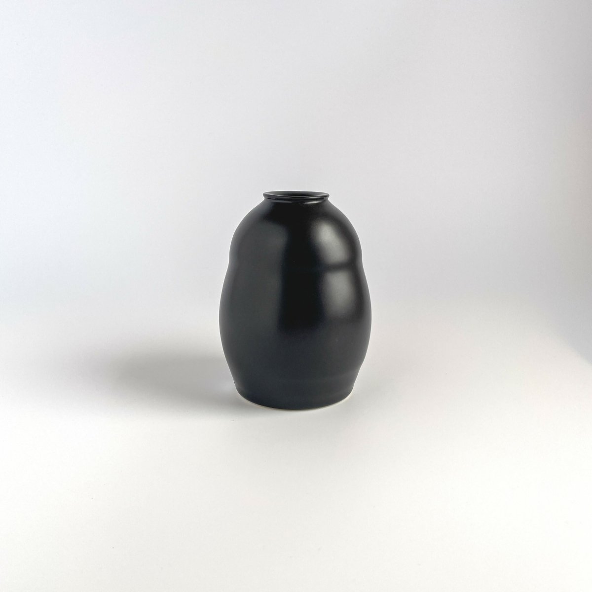 Satin Black Bud Vase