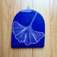  Gingko Cyanotype Tile - Bright Raven Studio