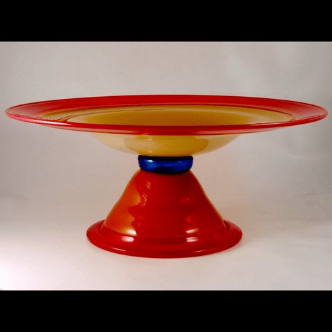 Blown Glass Incalmo Pedestal Bowl