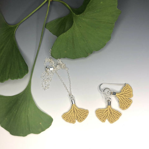 Gingko Earrings & Necklace