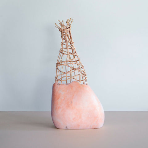 Utah Pink Basket Art Vase