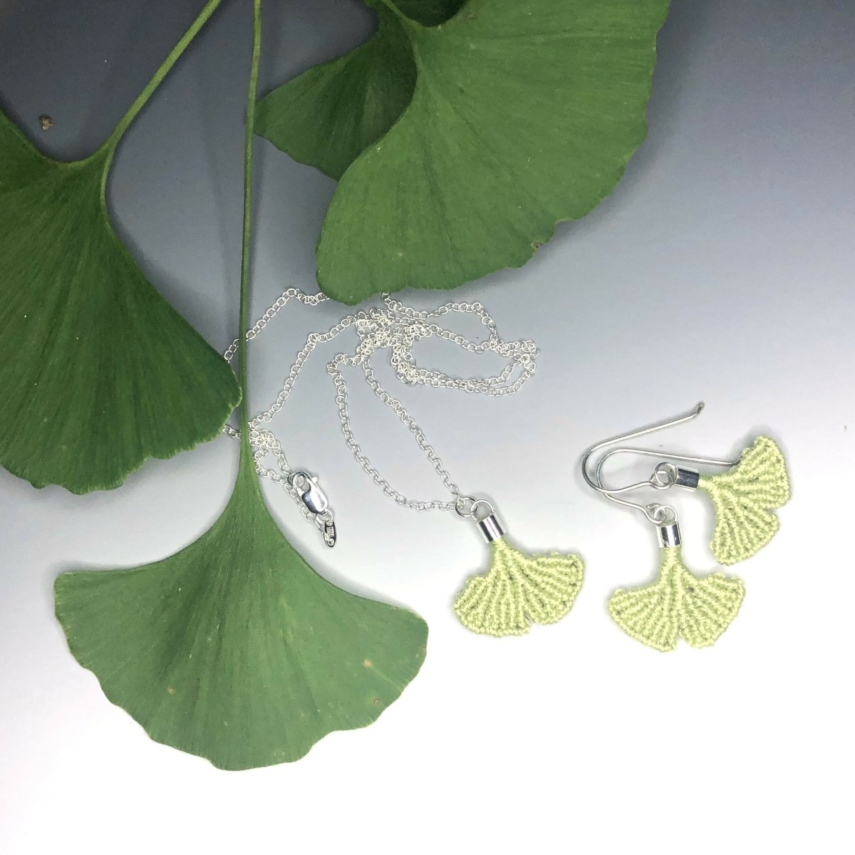 Gingko Earrings & Necklace