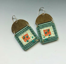  Square in Square Knotted Sage Earrings - Blue Quail Design