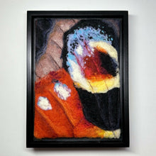  Peacock Butterfly Wing Needle Felted Wool Painting - Dani Ives Fiber Artist