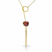  Gold Lariat with Gemstone Bar Drop