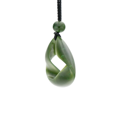 Hand Carved Cassiar BC Jade Möbius Pendant