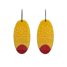  Red Dipped Yellow Glyph Earrings - Jenne Rayburn