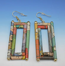  Recycled Newspaper Dangling Earrings - Holly Anne Mitchell Newspaper Jewelry