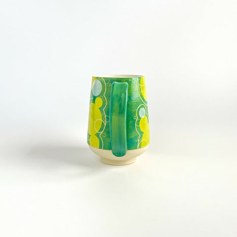 Chartreuse and Turquoise Bubble Mug