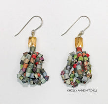  RECYCLED NEWSPAPER TASSEL EARRINGS - Holly Anne Mitchell Newspaper Jewelry