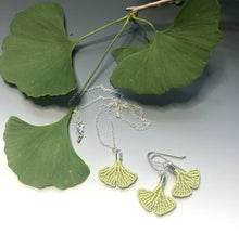  Gingko Earrings & Necklace - Blue Quail Design