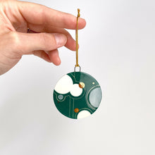  Green Bubble Ornament with Gold - SM Ceramics