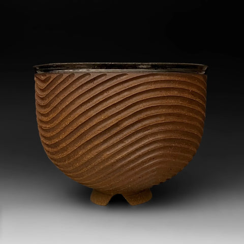 Handmade Carved Pottery Bowl