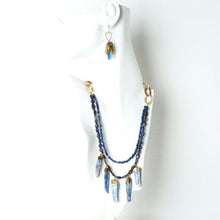  Blue Kyanite Mineral Artisanal Necklace - Pauletta Brooks Wearable Art