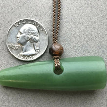  "Apple Green Carapace" Necklace with hand carved jade and hand braided silk - Taking Form Jade Studio