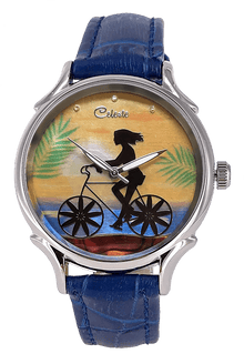  Summer Wind. Girl on a Bicycle Watch - 35mm - Celeste Watch Company