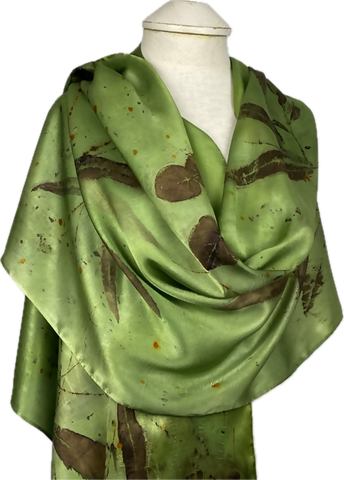 Brilliant Eco Printed Silk Satin Scarf/Shawl