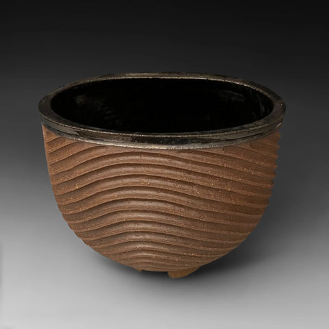 Handmade Carved Pottery Bowl