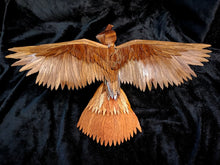  Handcrafted 3D Wood Veneer Curious Red Tail Hawk In Flight - Flight Patterns