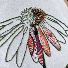  Coneflower Embroidery - Heather Kerley Art