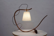  Copy of Bent Table Lamp, Walnut with Walnut Base - Geoff McKonly Furniture